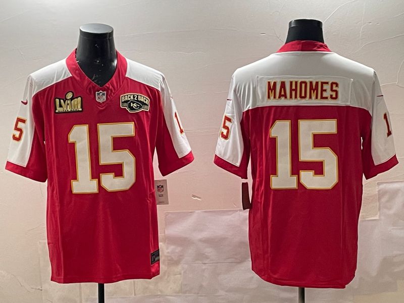 Men Kansas City Chiefs #15 Mahomes Red Thanksgiving four generations 2025 Nike Limited NFL Jersey style 6